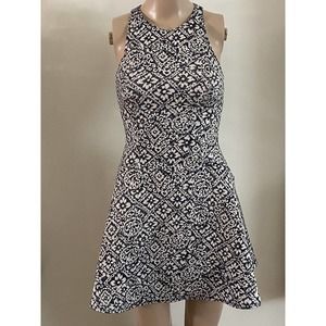 Abercrombie & Fitch Floral Fit&Flare Drop Waist Sleeveless Knit Dress Size XS